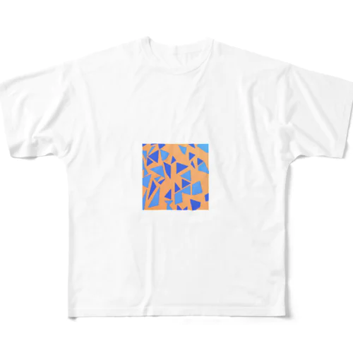 teal orange フルグラフィックTシャツ