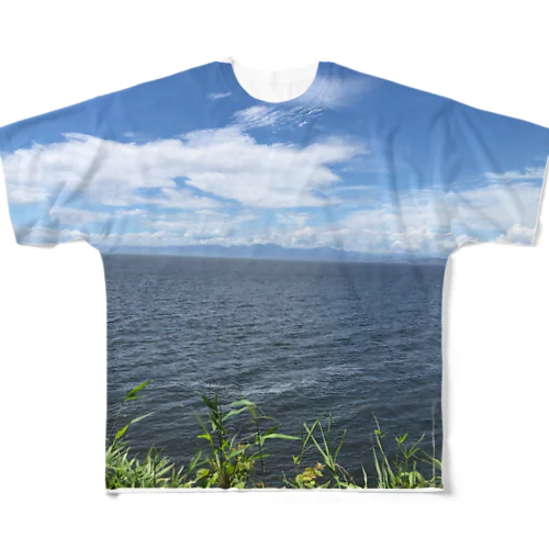 江ノ島から見た海 フルグラフィックTシャツ