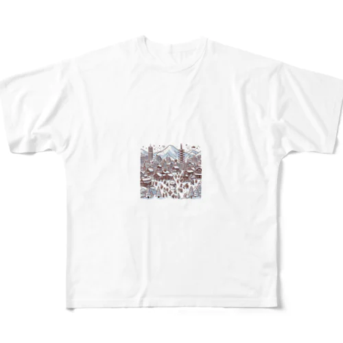 雪の花火 All-Over Print T-Shirt