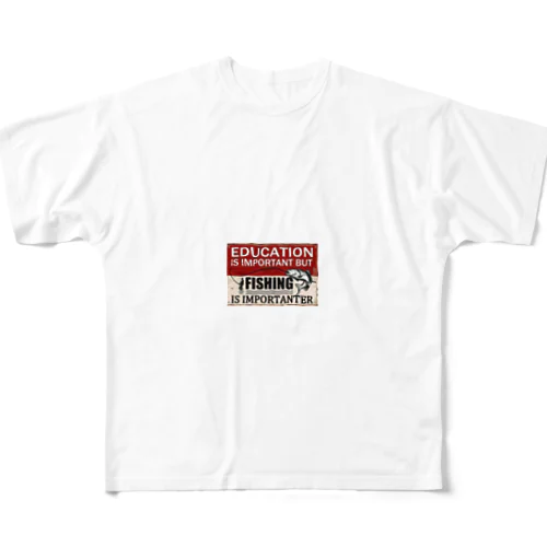釣り　レトロテイスト1 All-Over Print T-Shirt