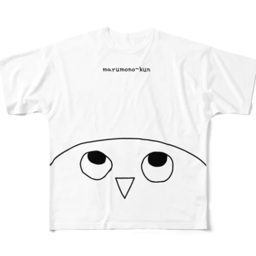 みあげるまるものくん　もじいり All-Over Print T-Shirt