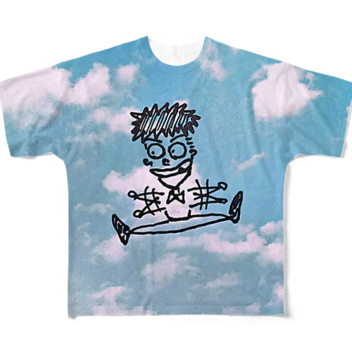 常に前向きくん All-Over Print T-Shirt