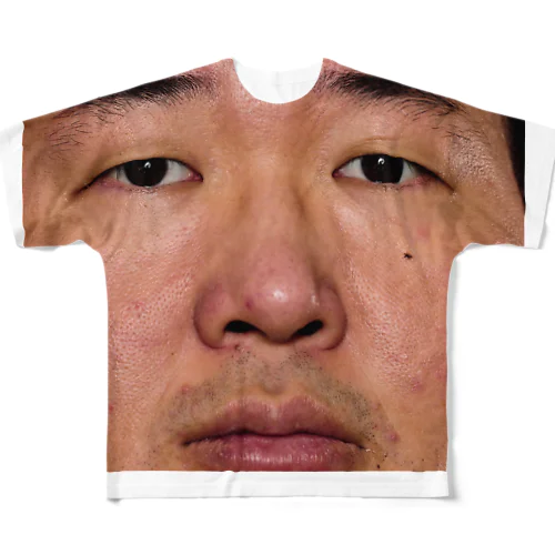 福ちゃんデカ顔 All-Over Print T-Shirt