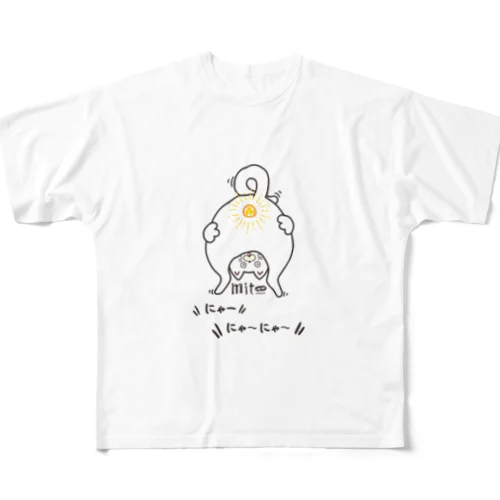 見てにゃ～紋所 All-Over Print T-Shirt