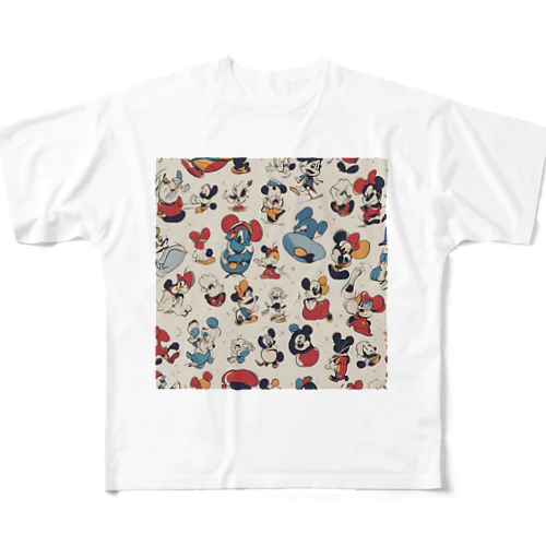 ディズニー風 フルグラフィックTシャツ