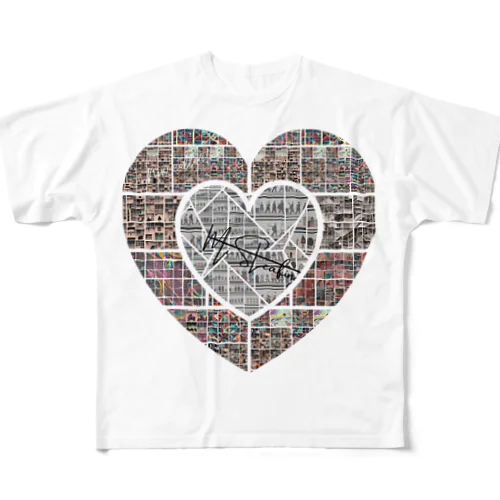 ハート All-Over Print T-Shirt