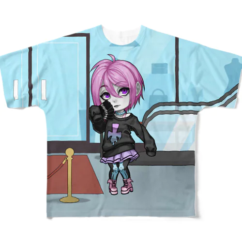 パステルゴス貞子(プレミアム) / Pastelgoth Sadako (Premium) All-Over Print T-Shirt