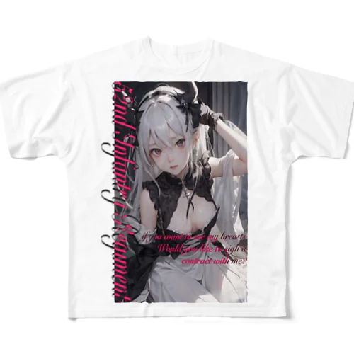 可愛い美少女 フルグラフィックTシャツ