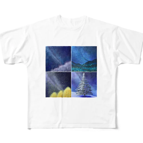 「四季と星」の4部作 All-Over Print T-Shirt