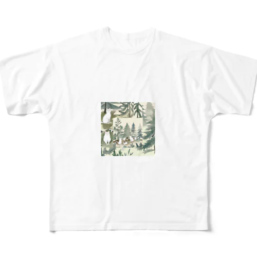 猫おかしい All-Over Print T-Shirt