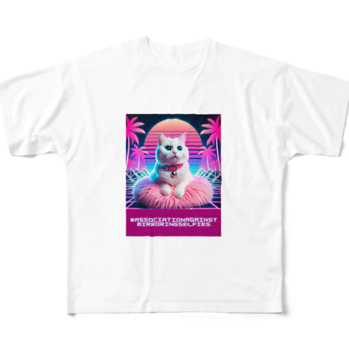 Synthwave_cats All-Over Print T-Shirt