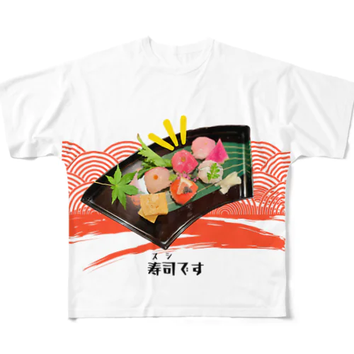 日本「タベモノ2」 フルグラフィックTシャツ