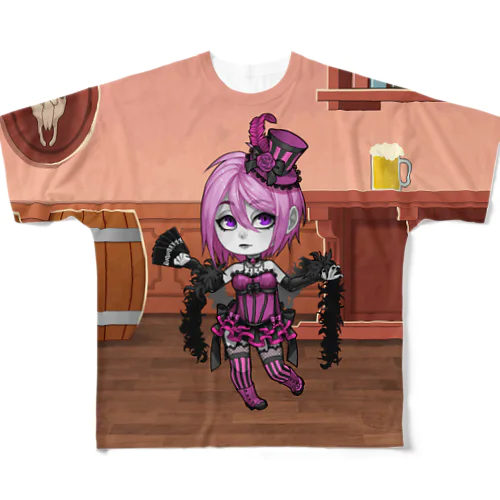 キャバレーゴス貞子(プレミアム) / Cabaretgoth Sadako (Premium) フルグラフィックTシャツ