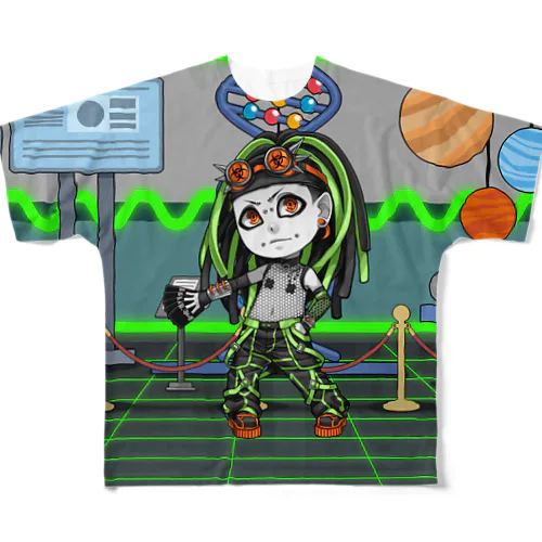 サイバーゴス(プレミアム) / Cybergoth (Premium) All-Over Print T-Shirt