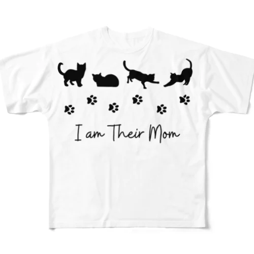 I am their mom 猫ちゃんのママへ All-Over Print T-Shirt