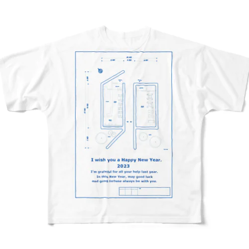 卯年　年賀状 All-Over Print T-Shirt