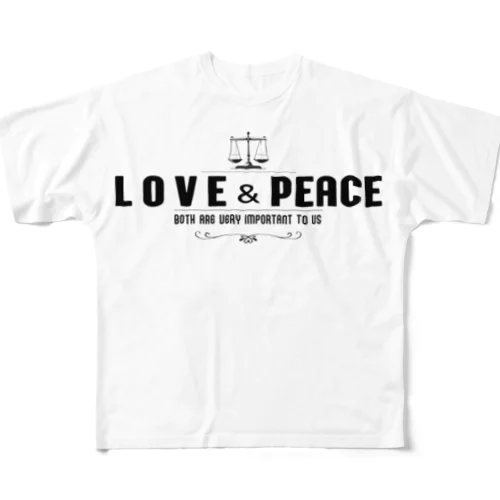 つりあう天秤（LOVE & PEACE) All-Over Print T-Shirt