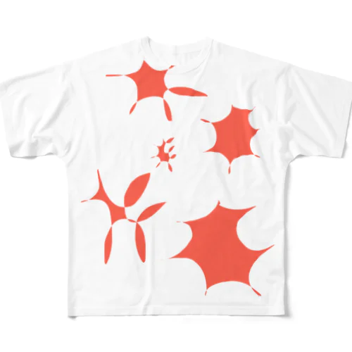 破裂 All-Over Print T-Shirt