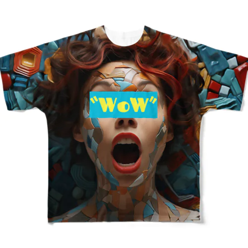 "WoW" フルグラフィックTシャツ