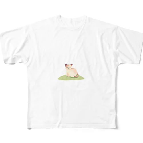 子猫 フルグラフィックTシャツ