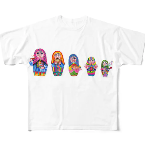 マトリョーシカのマト子ちゃん All-Over Print T-Shirt