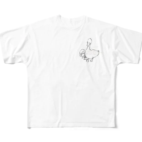 ずきんbabyと母さんアヒル All-Over Print T-Shirt