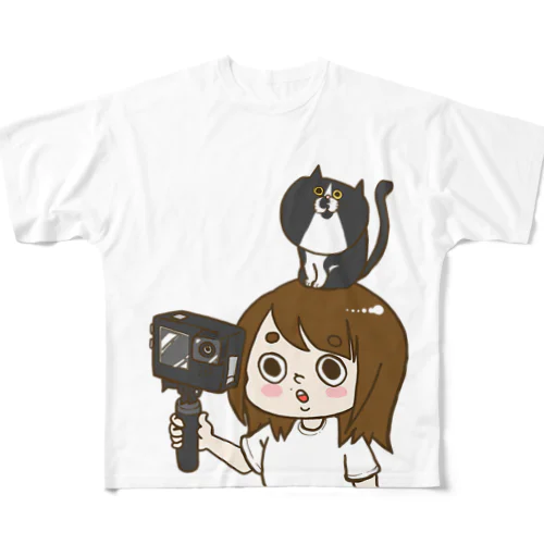 録画中 フルグラフィックTシャツ