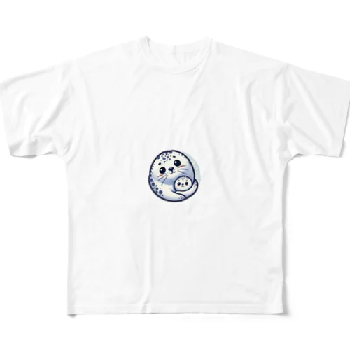 ゴマフの愛らしい日々 All-Over Print T-Shirt