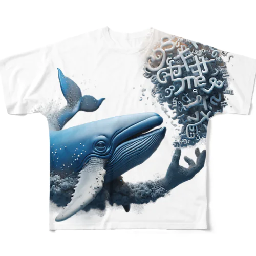 クジラ All-Over Print T-Shirt