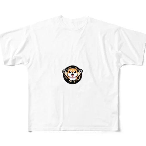 しば犬きくまるグッズ フルグラフィックTシャツ