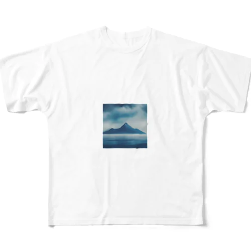 海の果ての孤島 フルグラフィックTシャツ