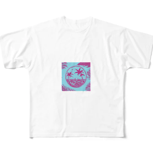 ALOHAハワイアングッズ フルグラフィックTシャツ