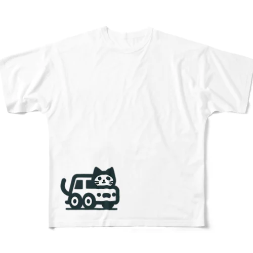 猫×SUV フルグラフィックTシャツ