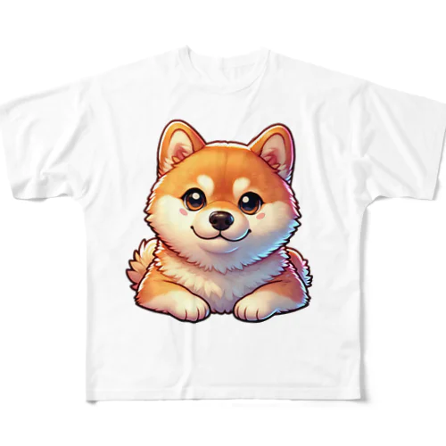 うちの柴ですよろしく フルグラフィックTシャツ