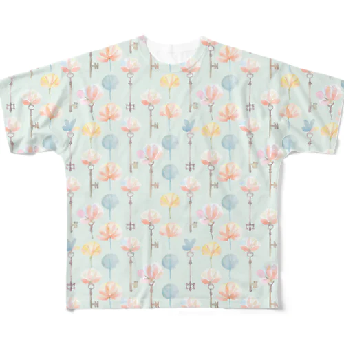 秘密の花園 フルグラフィックTシャツ