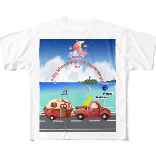 湘南藤沢（2430）ナイトコレクション All-Over Print T-Shirt