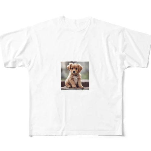 可愛い犬 フルグラフィックTシャツ