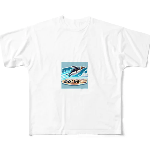 Flying_penguin13 フルグラフィックTシャツ