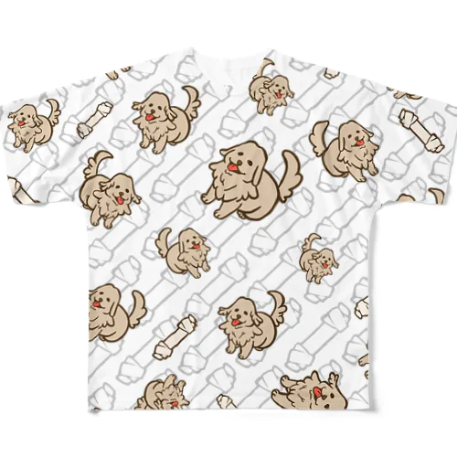 ゴールデンなレトリバー総柄(カラー) All-Over Print T-Shirt