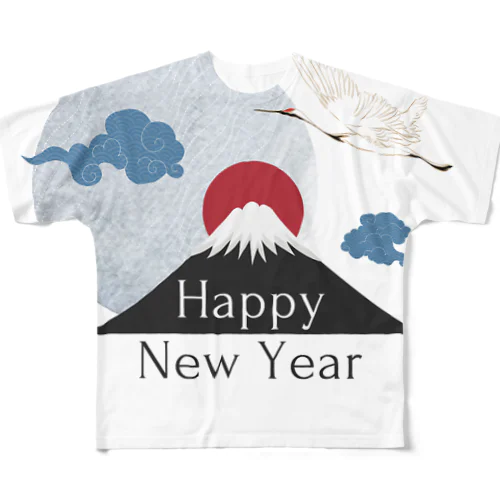 Happy New Year フルグラフィックTシャツ