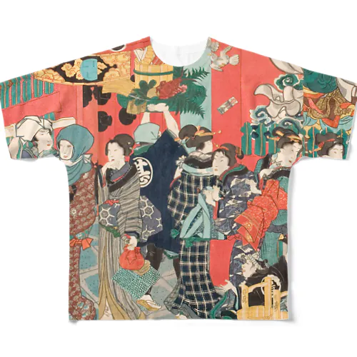 元旦　源氏四季ノ内冬 / Genji Shikin ou chi Winter フルグラフィックTシャツ