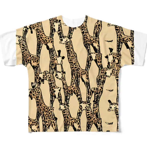 キリンの行進 All-Over Print T-Shirt