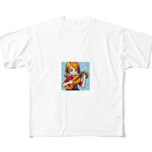 ギターアイドルのナオコちゃん フルグラフィックTシャツ