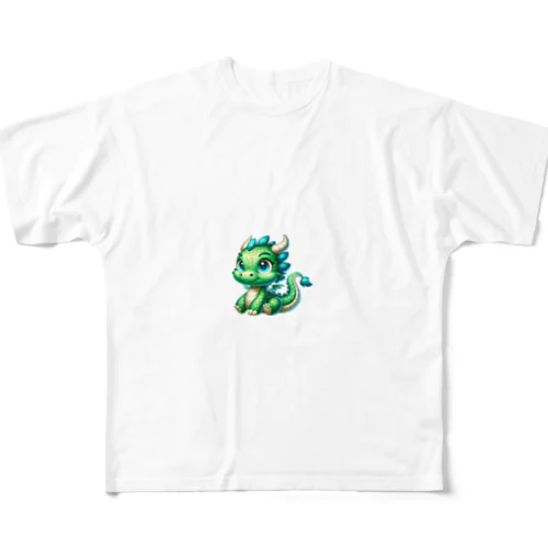 辰年のかわいいキャラクター All-Over Print T-Shirt