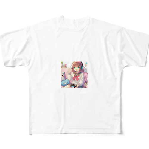 ゲーム女子 フルグラフィックTシャツ