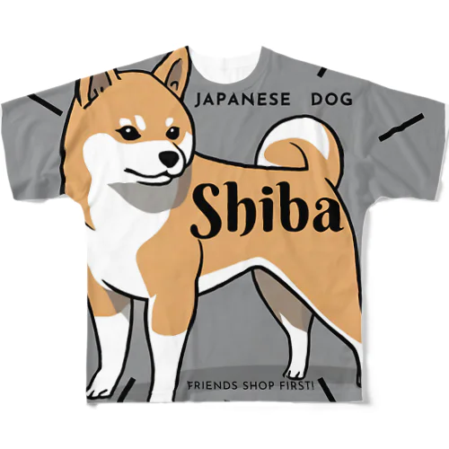 ジャパニーズわんこShiba All-Over Print T-Shirt