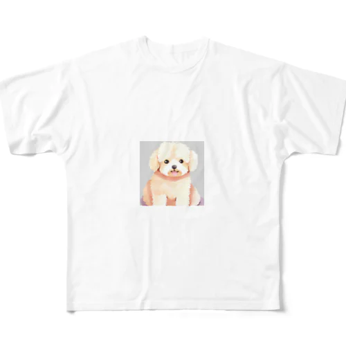 もふもふ犬 All-Over Print T-Shirt