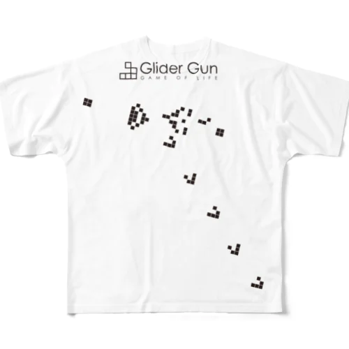 ライフゲーム「グライダー銃」：コンピュータ：システムエンジニア：プログラム：プログラマ All-Over Print T-Shirt