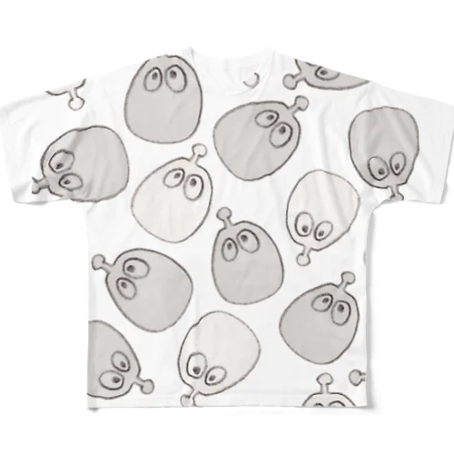 ぽにゃぽにゃパターン。 All-Over Print T-Shirt