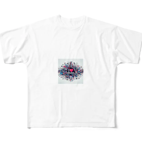 I love music. All-Over Print T-Shirt